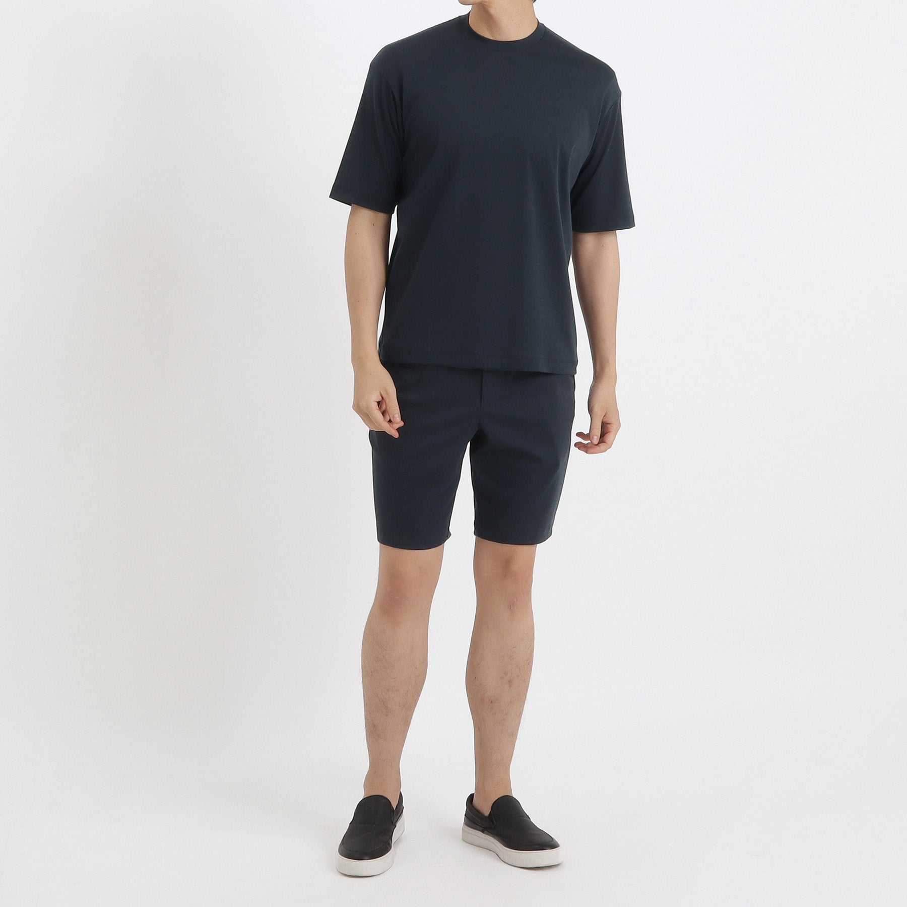 SUVIN PLATINUM High Gauge Fraise Comfort Short Pants Color: Navy