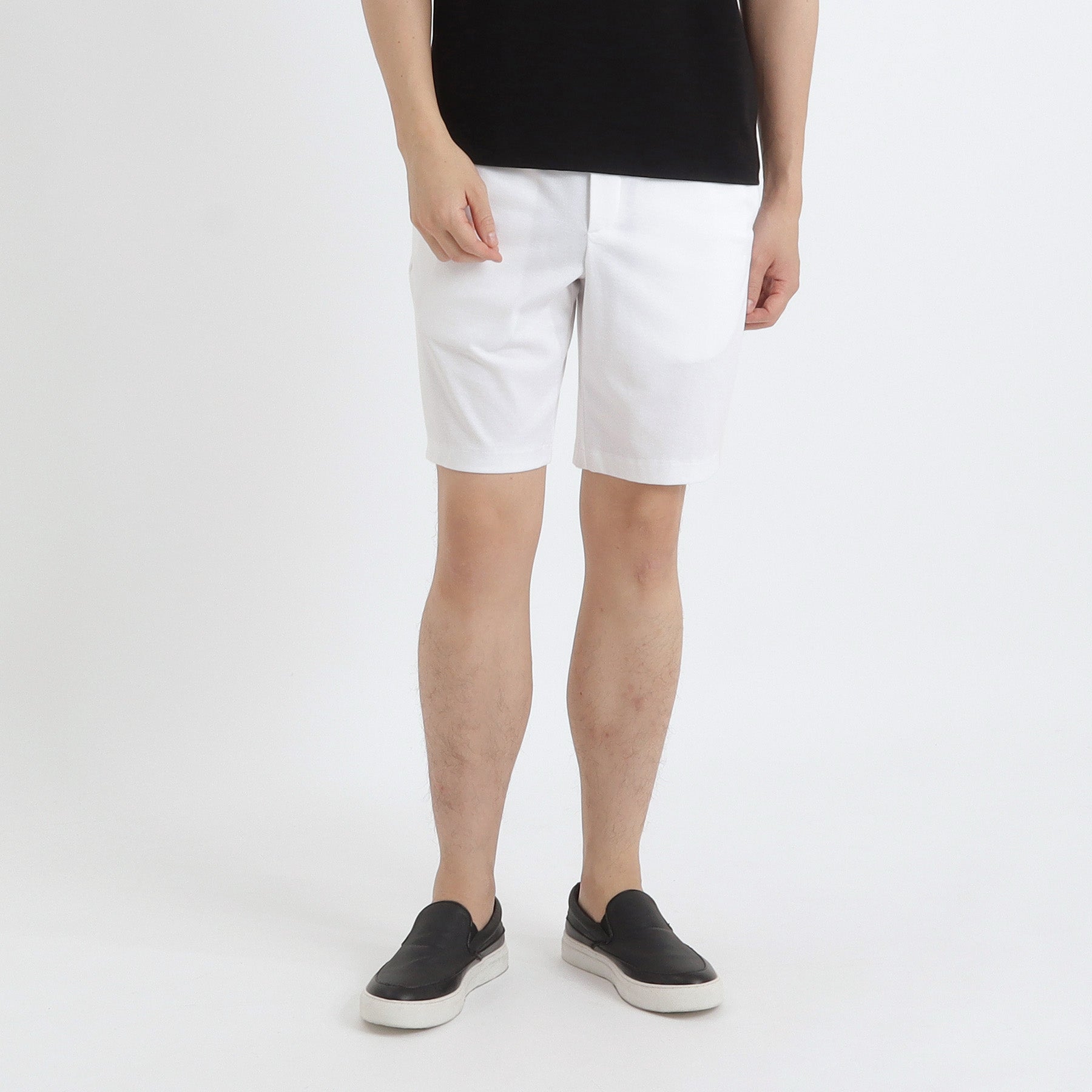 SUVIN PLATINUM High Gauge Fraise Comfort Short Pants Color: White