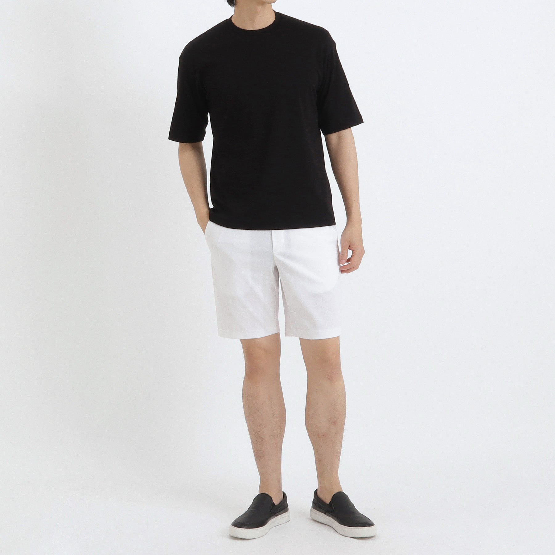 SUVIN PLATINUM High Gauge Fraise Comfort Short Pants Color: White