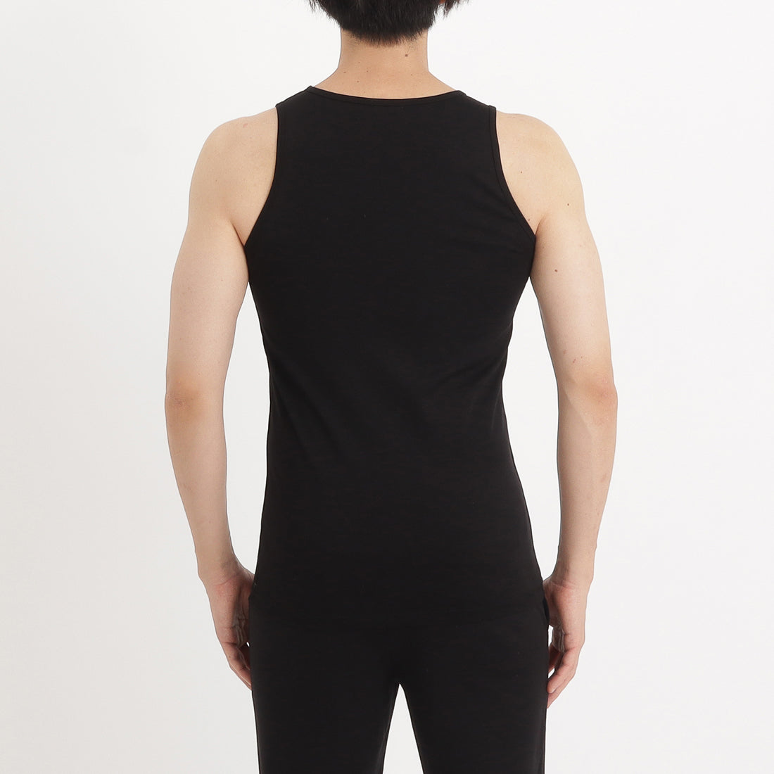 SUVIN PLATINUM High Gauge Fraise Comfort Tank Top Color: Black