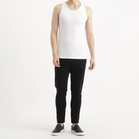 SUVIN PLATINUM High Gauge Fraise Comfort Tank Top Color: White