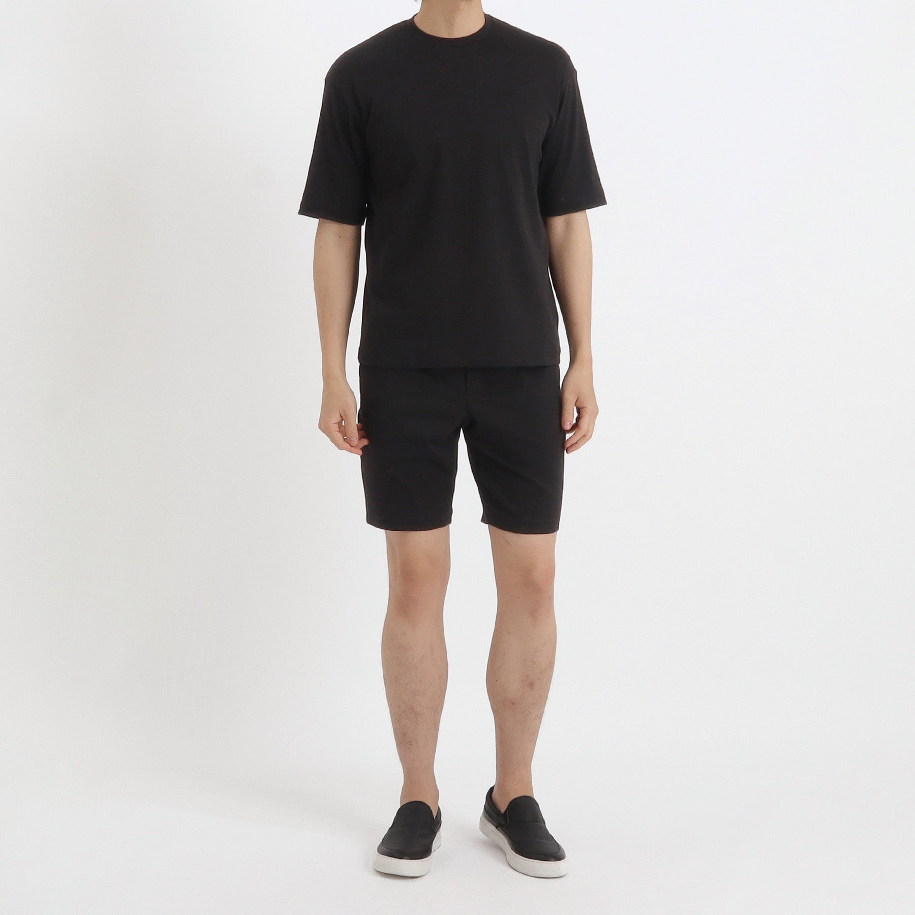 SUVIN PLATINUM High Gauge Fraise Comfort T-shirt Color: Black