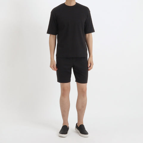 SUVIN PLATINUM High Gauge Fraise Comfort T-shirt Color: Black