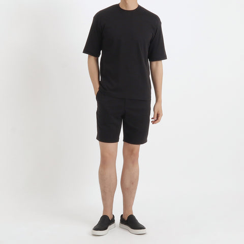 SUVIN PLATINUM High Gauge Fraise Comfort T-shirt Color: Black