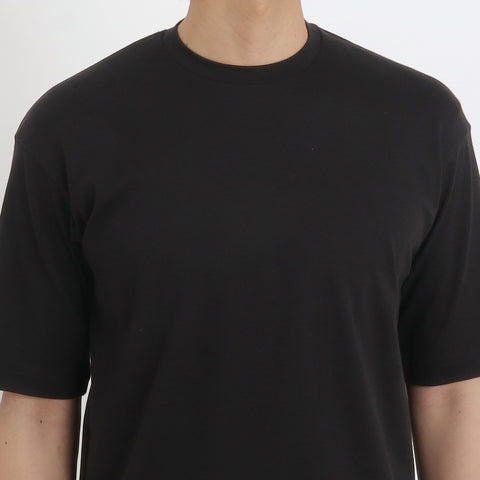 SUVIN PLATINUM High Gauge Fraise Comfort T-shirt Color: Black