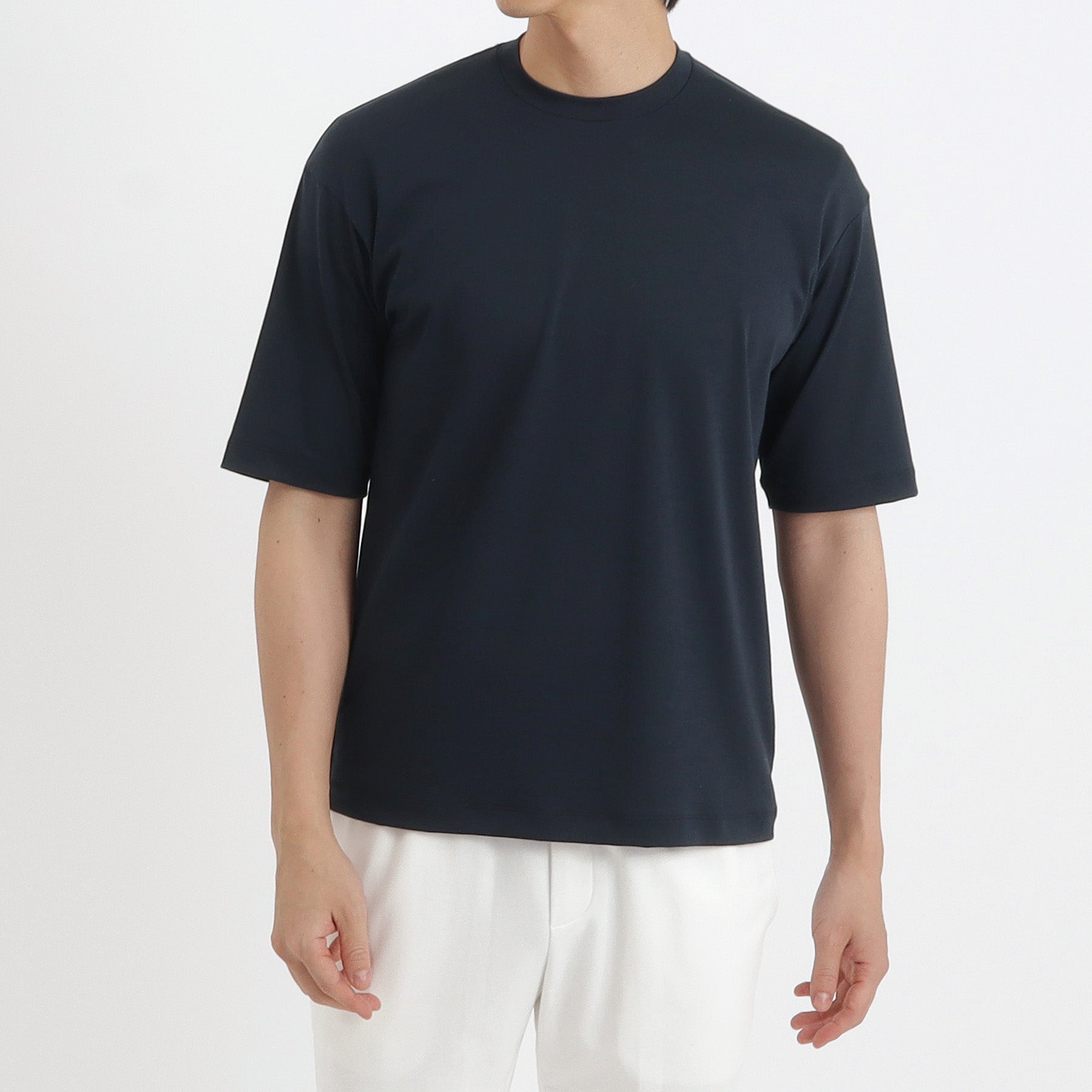 SUVIN PLATINUM High Gauge Fraise Comfort T-shirt Color: Navy