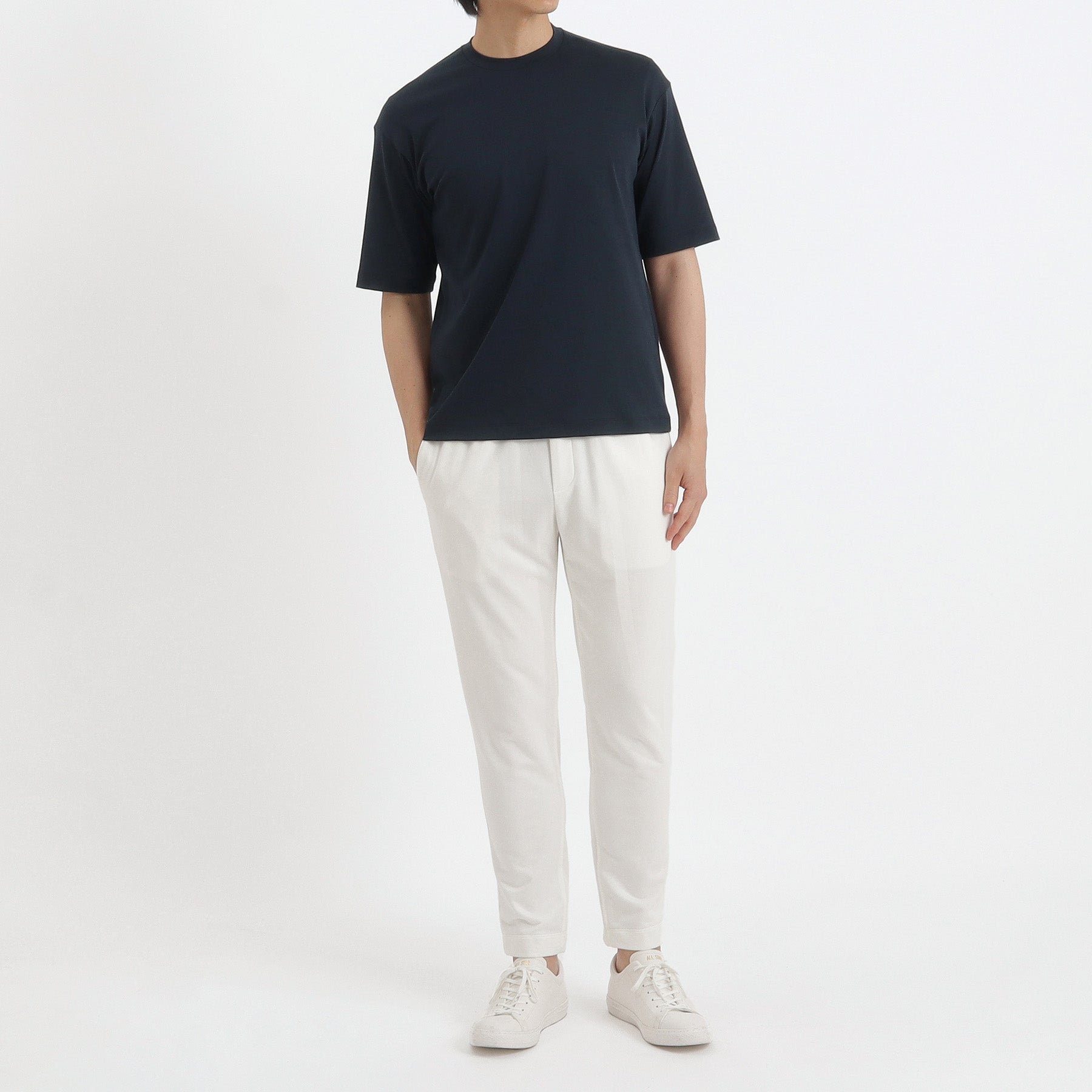 SUVIN PLATINUM High Gauge Fraise Comfort T-shirt Color: Navy