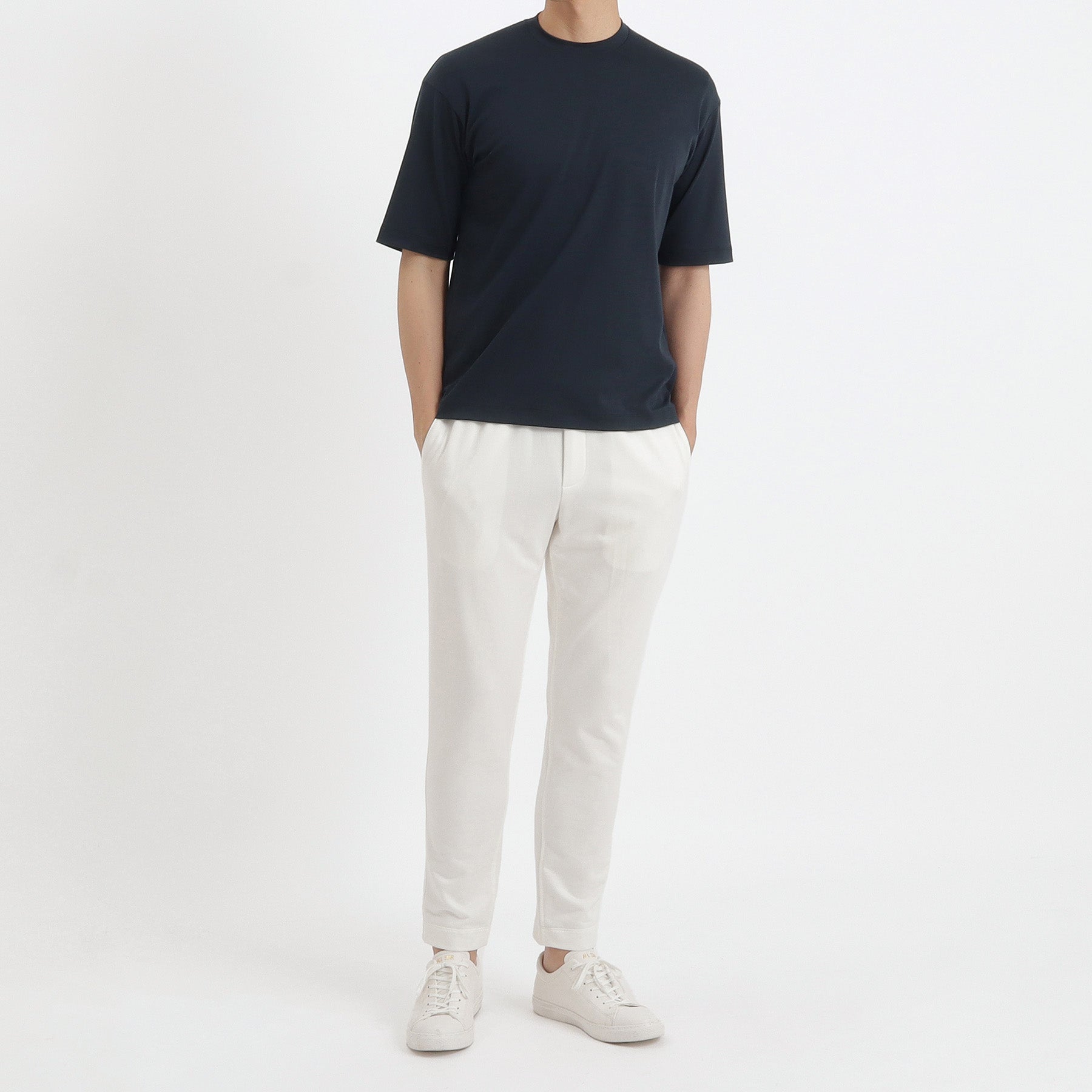 SUVIN PLATINUM High Gauge Fraise Comfort T-shirt Color: Navy