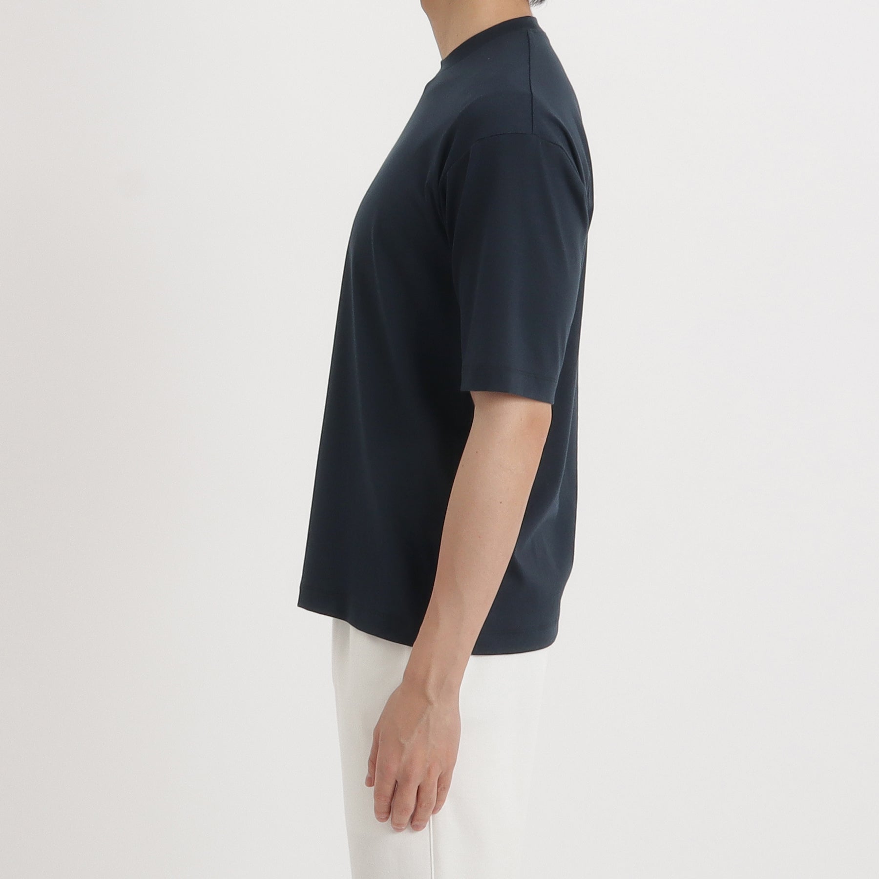 SUVIN PLATINUM High Gauge Fraise Comfort T-shirt Color: Navy