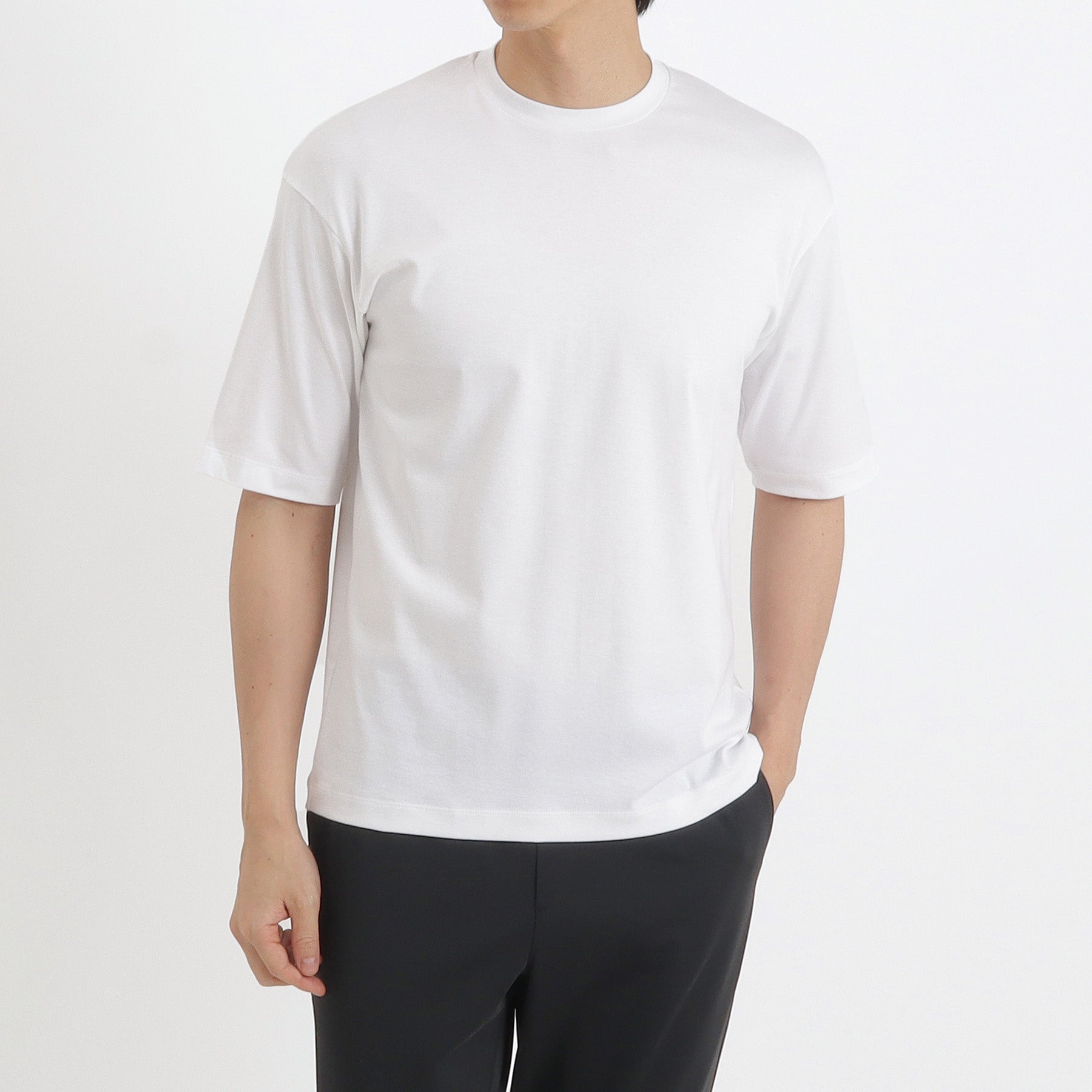 SUVIN PLATINUM High Gauge Fraise Comfort T-shirt Color: White