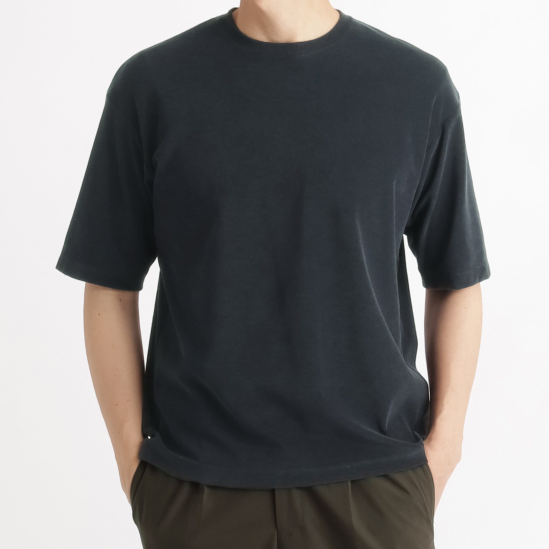 スビンプラチナムマイクロパイル コンフォートTシャツ ネイビー