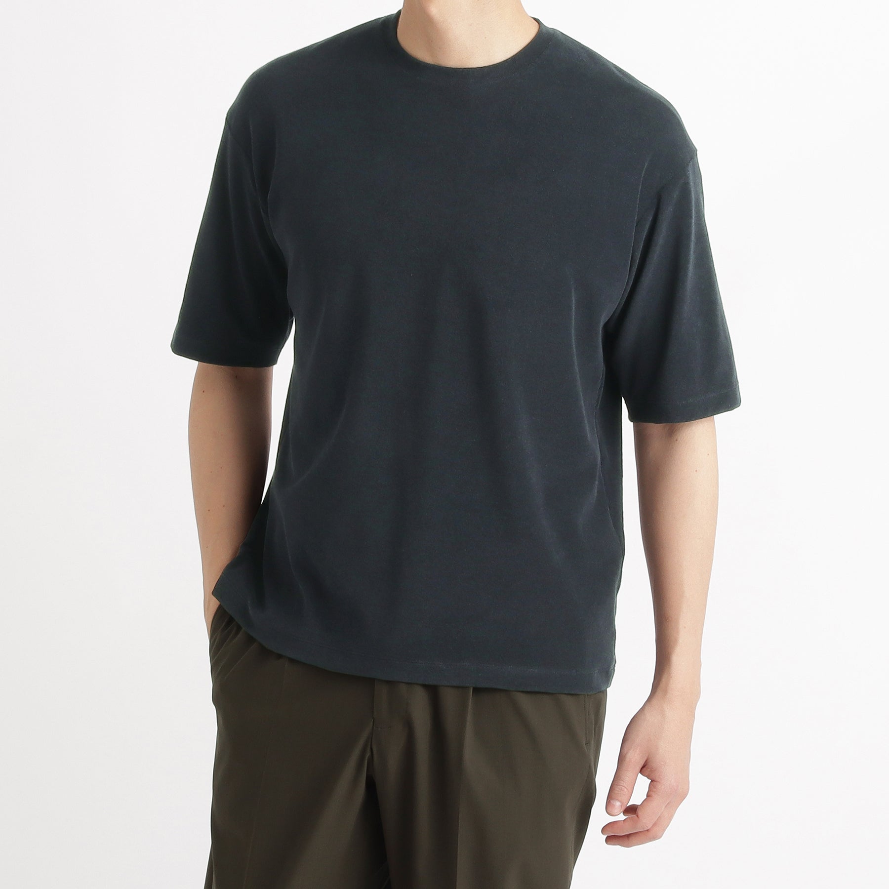 スビンプラチナムマイクロパイル コンフォートTシャツ ネイビー