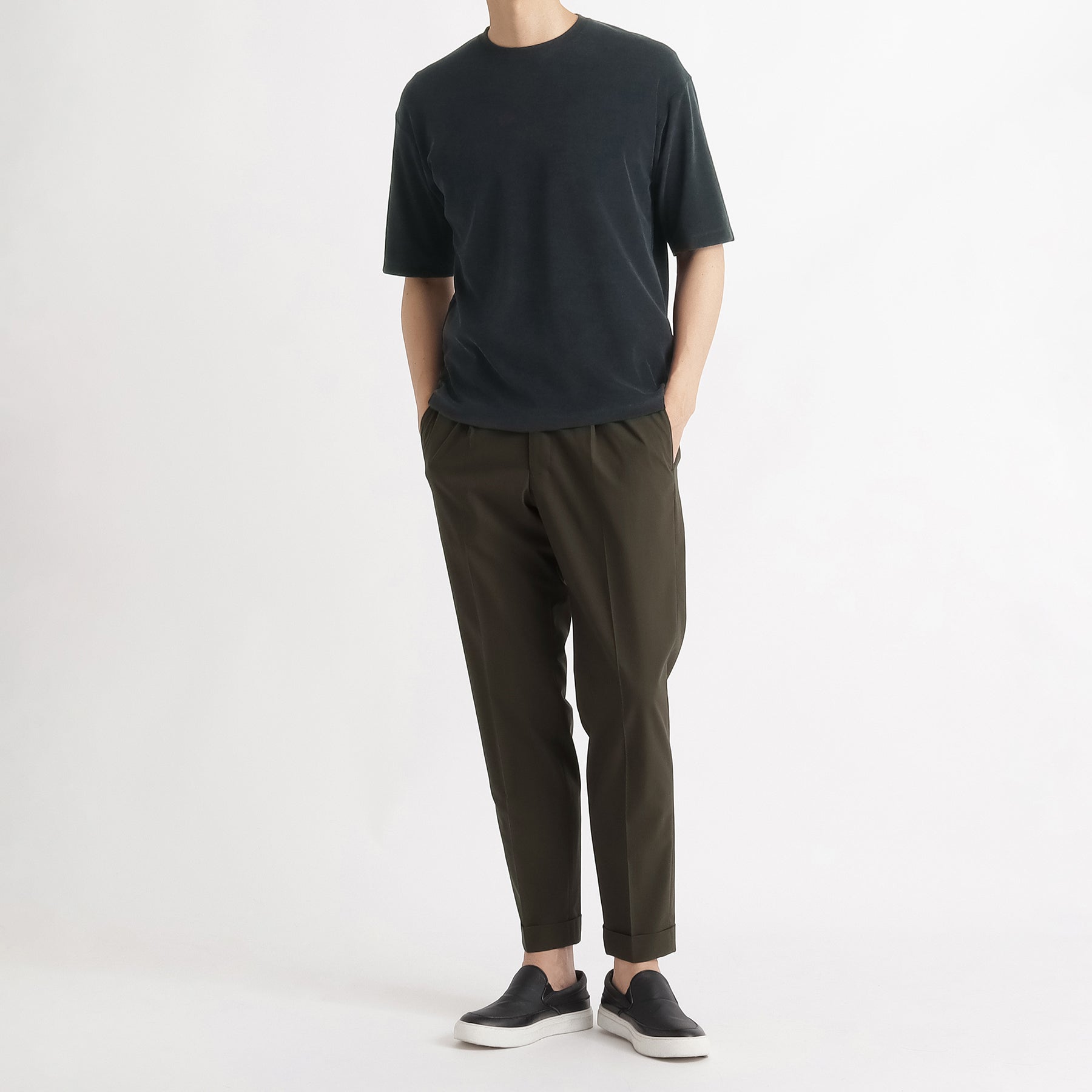 スビンプラチナムマイクロパイル コンフォートTシャツ ネイビー