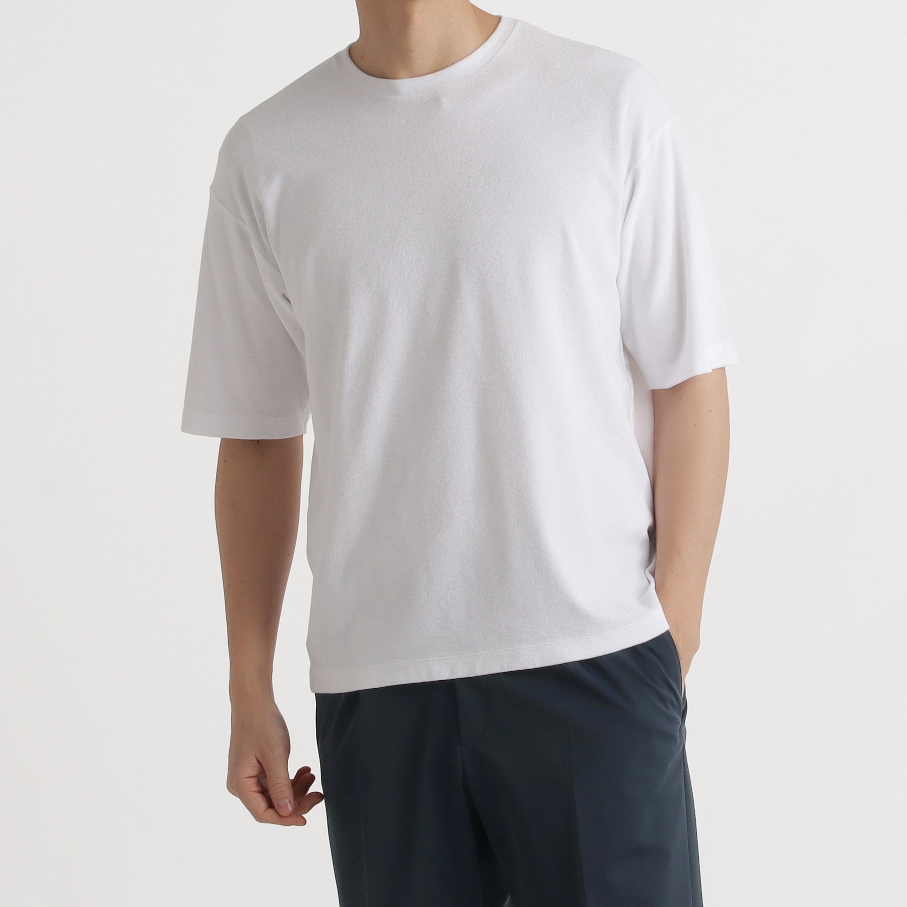 スビンプラチナムマイクロパイル コンフォートTシャツ ホワイト