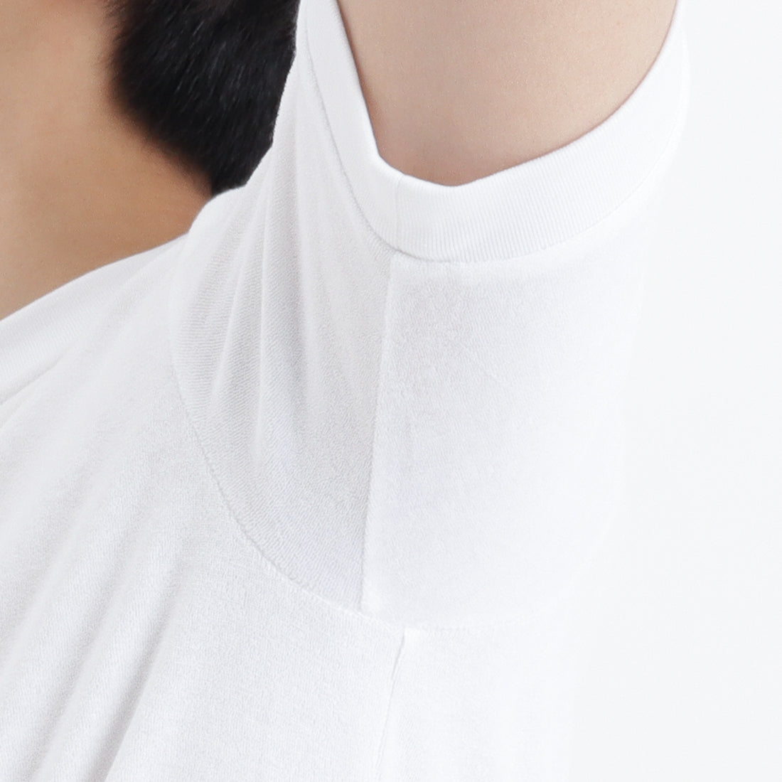 Micro Pile Tailored Ribbed Hem T-shirt Color: White