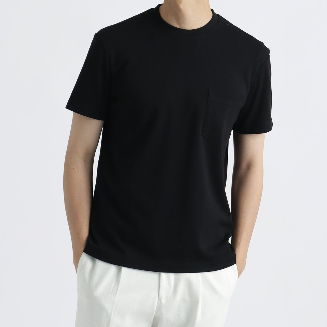 【リニューアル】+C定番 Tailored Pocket T-shirt Color: Black