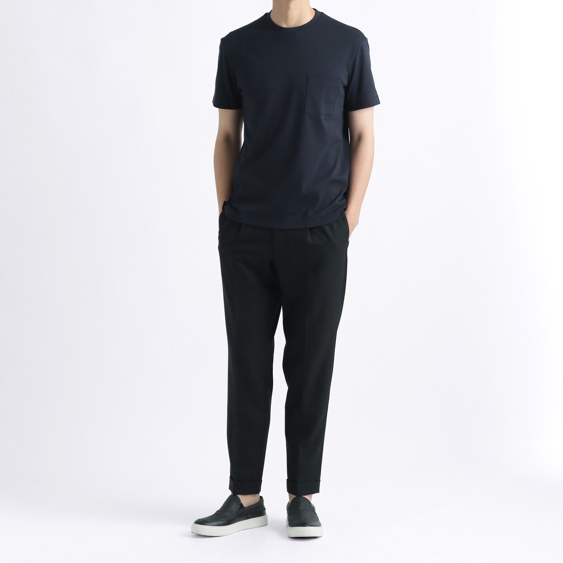【リニューアル】+C定番 Tailored Pocket T-shirt Color: Navy