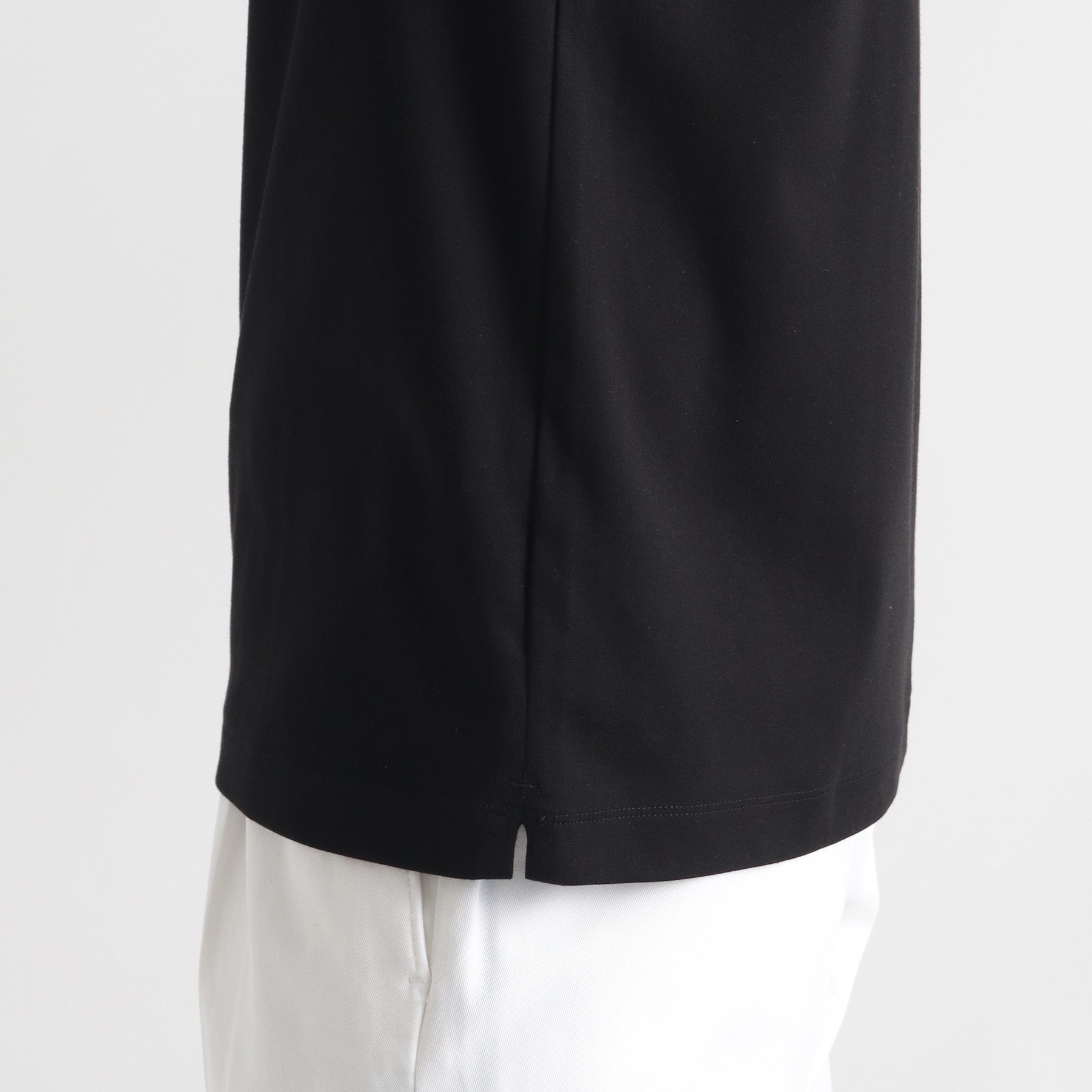 スビンプラチナムスムース テーラードTシャツ ブラック