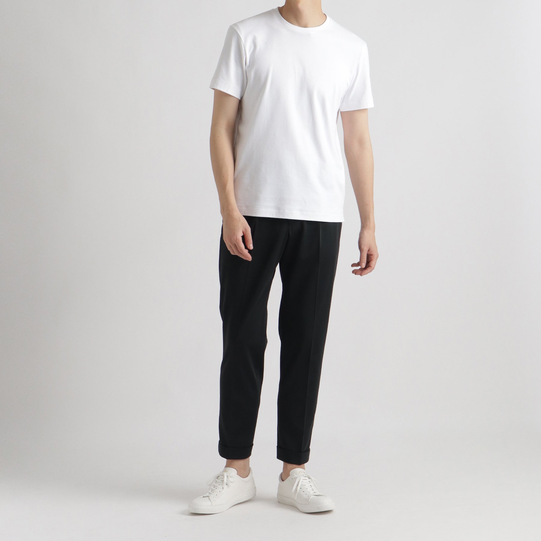 【ホワイト】アルビニス スムース テーラード Tシャツ スビンプラチナムスムース テーラードTシャツ ホワイト | ＋CLOTHET ONLINE