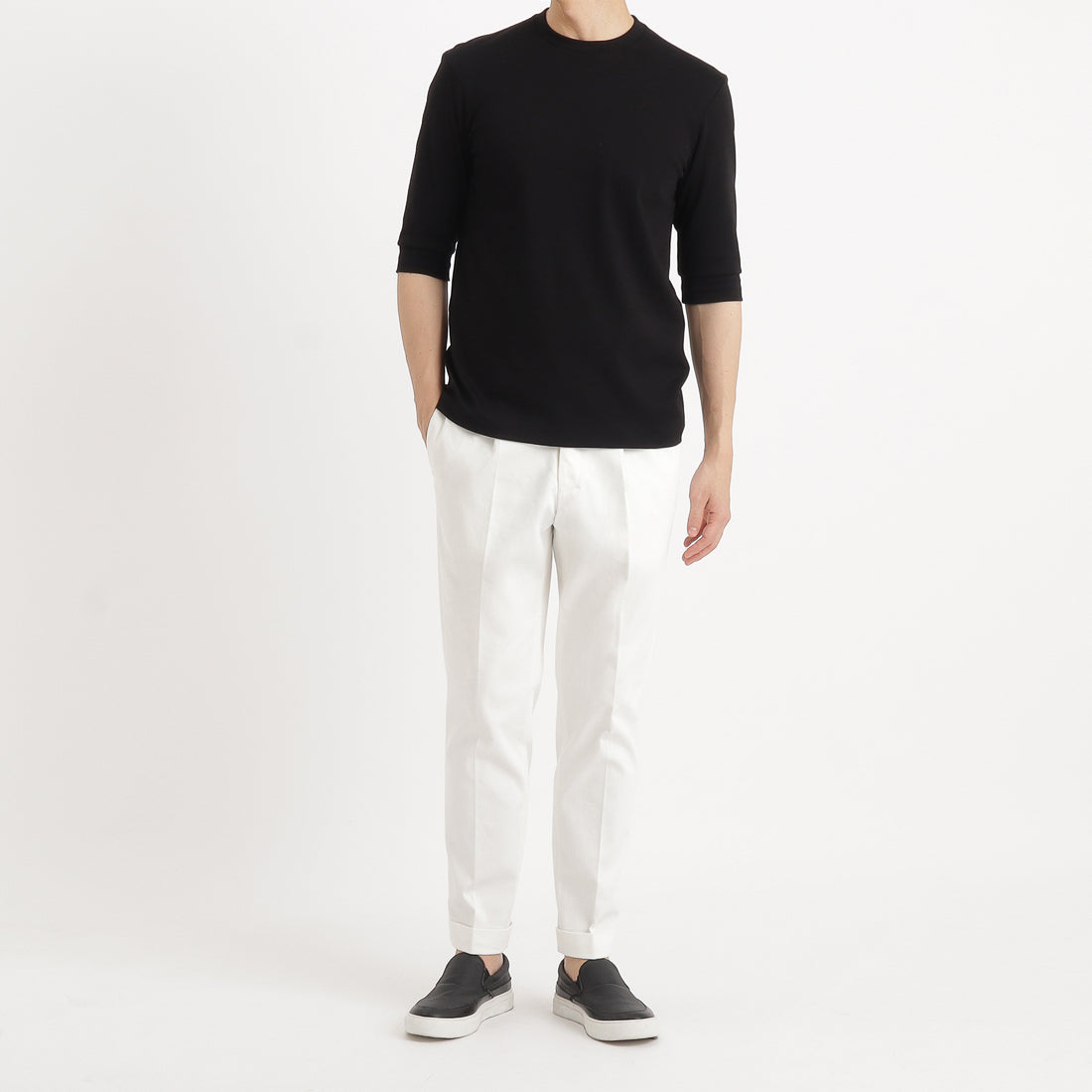 Tailored Half Sleeve T-shirt Color: Black