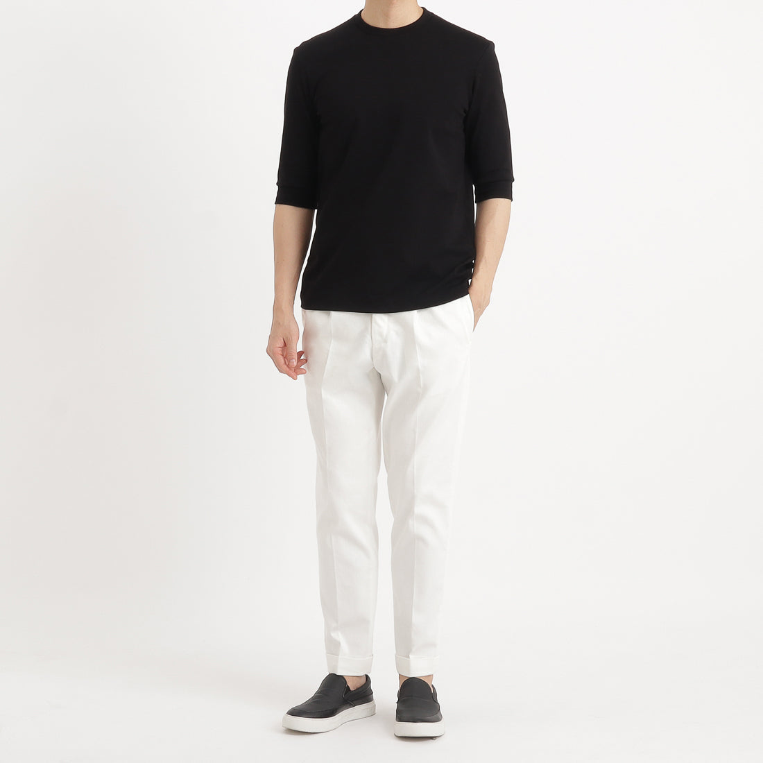 Tailored Half Sleeve T-shirt Color: Black