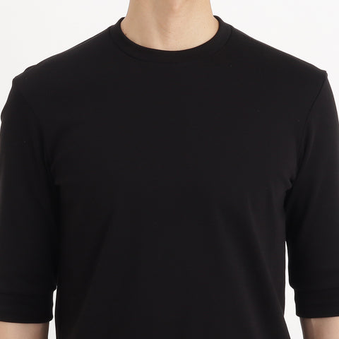 Tailored Half Sleeve T-shirt Color: Black