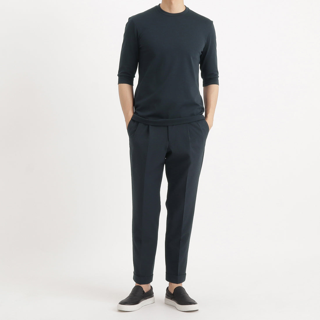 Tailored Half Sleeve T-shirt Color: Navy
