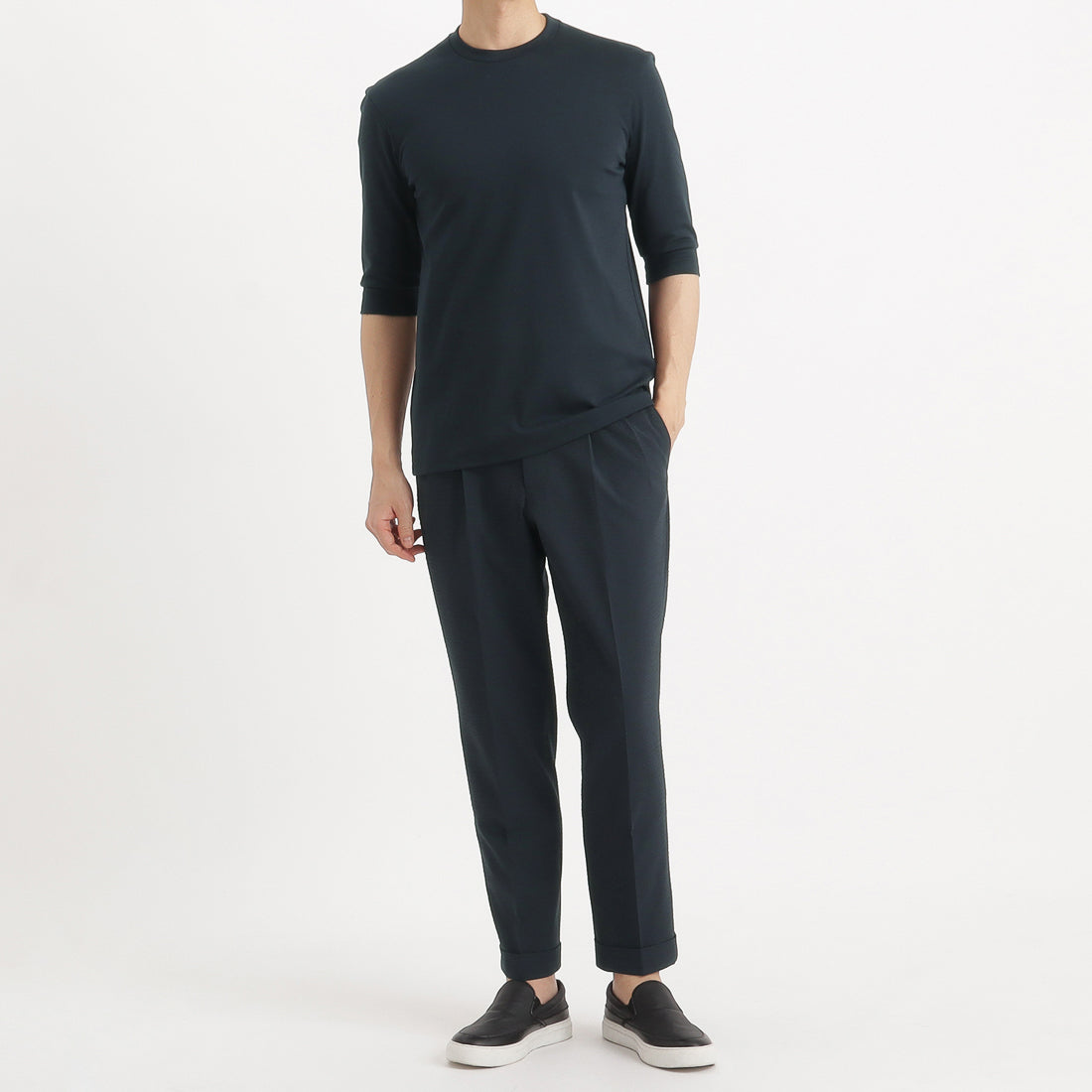 Tailored Half Sleeve T-shirt Color: Navy