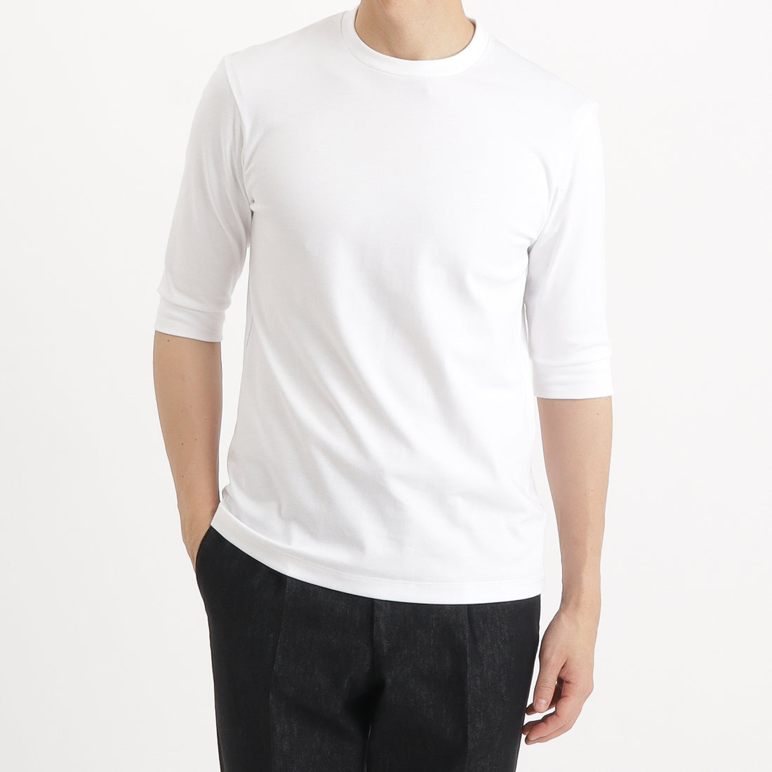 Tailored Half Sleeve T-shirt Color: White