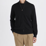 【10月上旬発送予定】SUVIN PLATINUM Zip Up Knit Color: Black