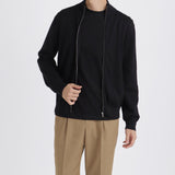 【10月上旬発送予定】SUVIN PLATINUM Zip Up Knit Color: Black