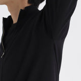 【10月上旬発送予定】SUVIN PLATINUM Zip Up Knit Color: Black