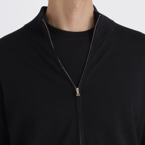 【10月上旬発送予定】SUVIN PLATINUM Zip Up Knit Color: Black