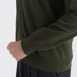 【10月上旬発送予定】SUVIN PLATINUM Zip Up Knit Color: Olive