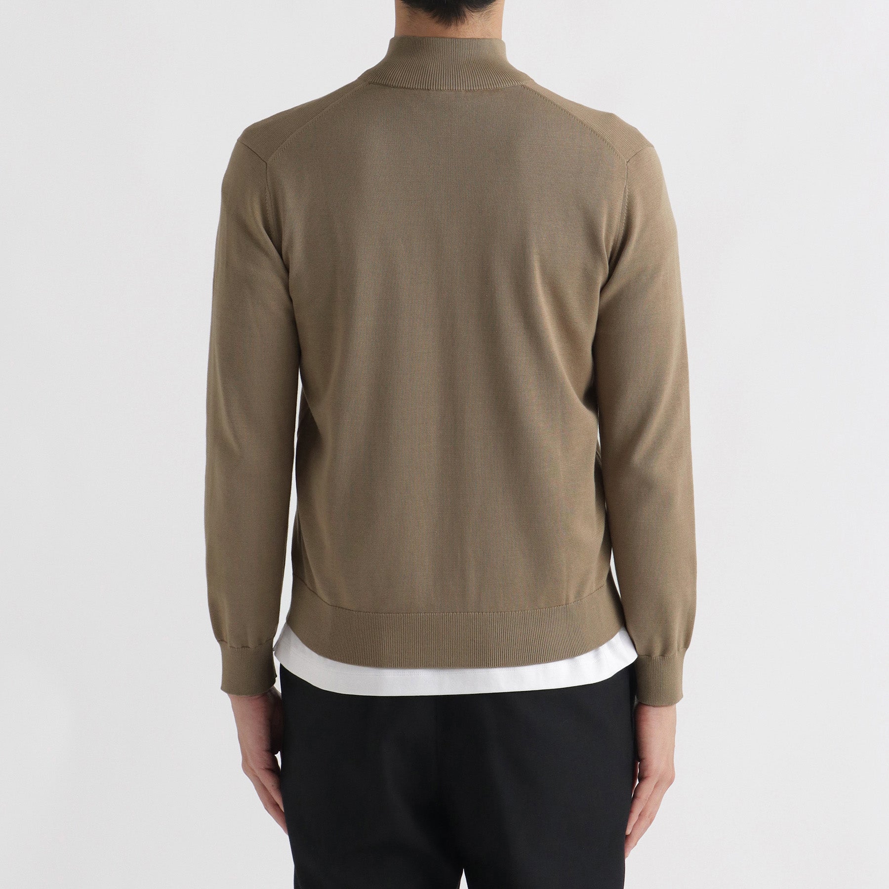 スビンプラチナム ジップアップニット モカ | ＋CLOTHET ONLINE