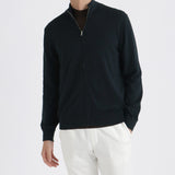 【10月上旬発送予定】SUVIN PLATINUM Zip Up Knit Color: Navy