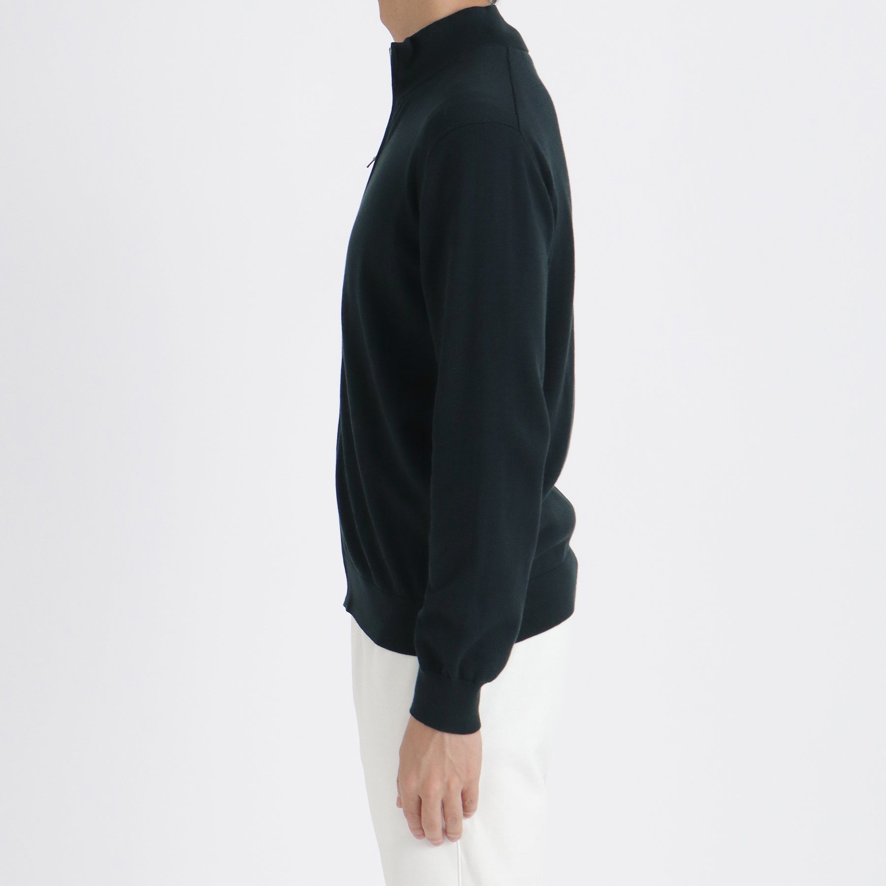 SUVIN PLATINUM Zip Up Knit Color: Navy