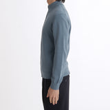SUVIN PLATINUM Zip Up Knit Color: Slate Blue