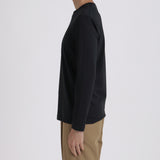 【Renewal】Tailored Key Neck Long Sleeve T-shirt Color: Navy