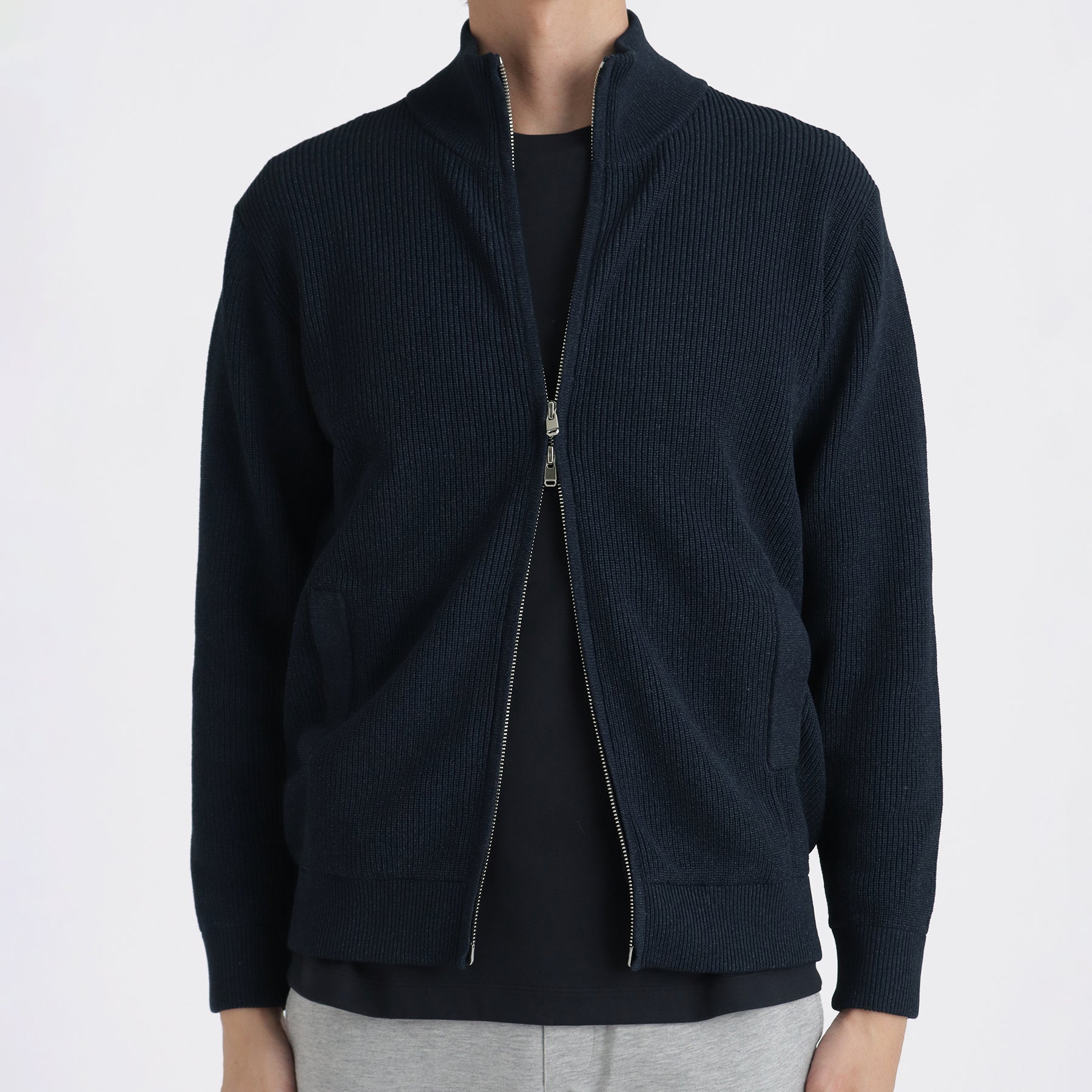 TECHTWEED®(テックツイード) ドライバーズニット ネイビー | ＋CLOTHET