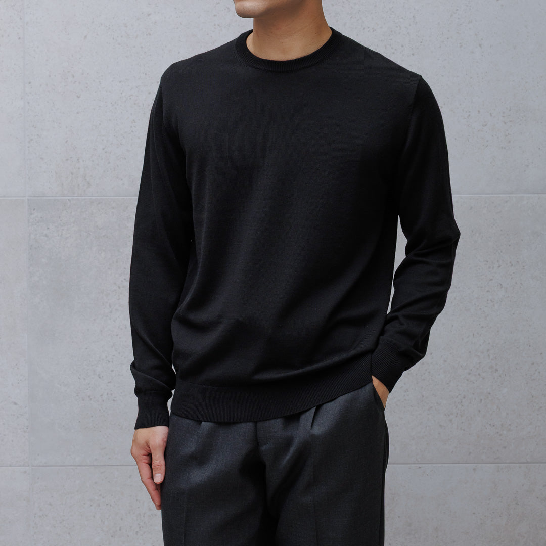 TECHWOOL🄬 Crew Neck Knit Color: Black