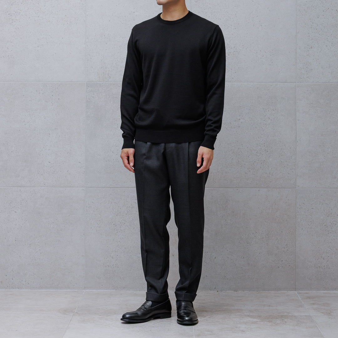TECHWOOL🄬 Crew Neck Knit Color: Black