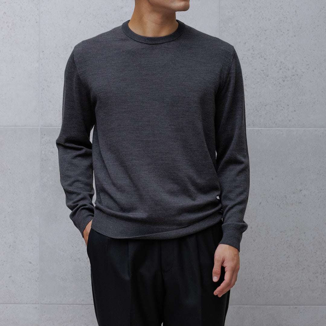 TECHWOOL🄬 Crew Neck Knit Color: Charcoal