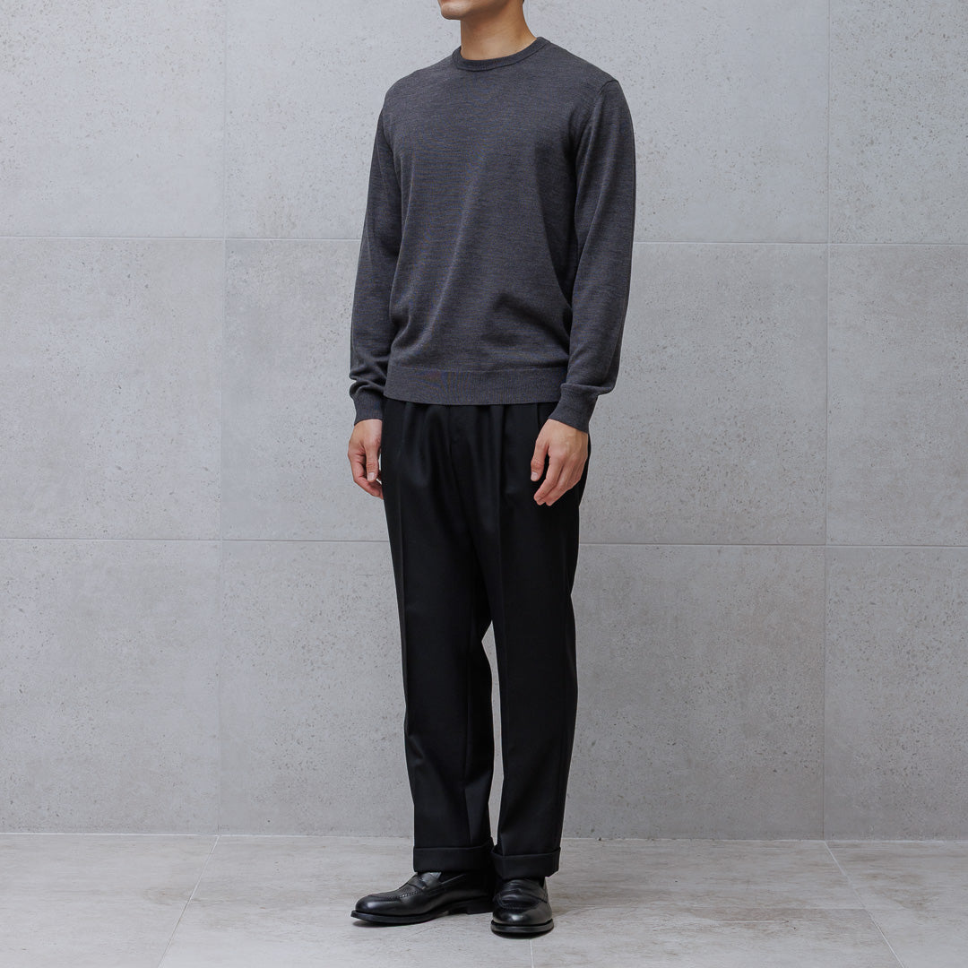 TECHWOOL🄬 Crew Neck Knit Color: Charcoal