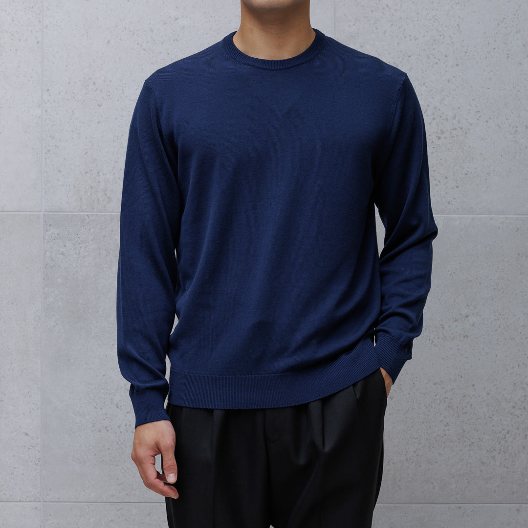 TECHWOOL🄬 Crew Neck Knit Color: Deep Blue
