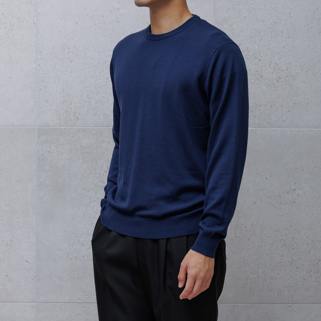 TECHWOOL🄬 Crew Neck Knit Color: Deep Blue