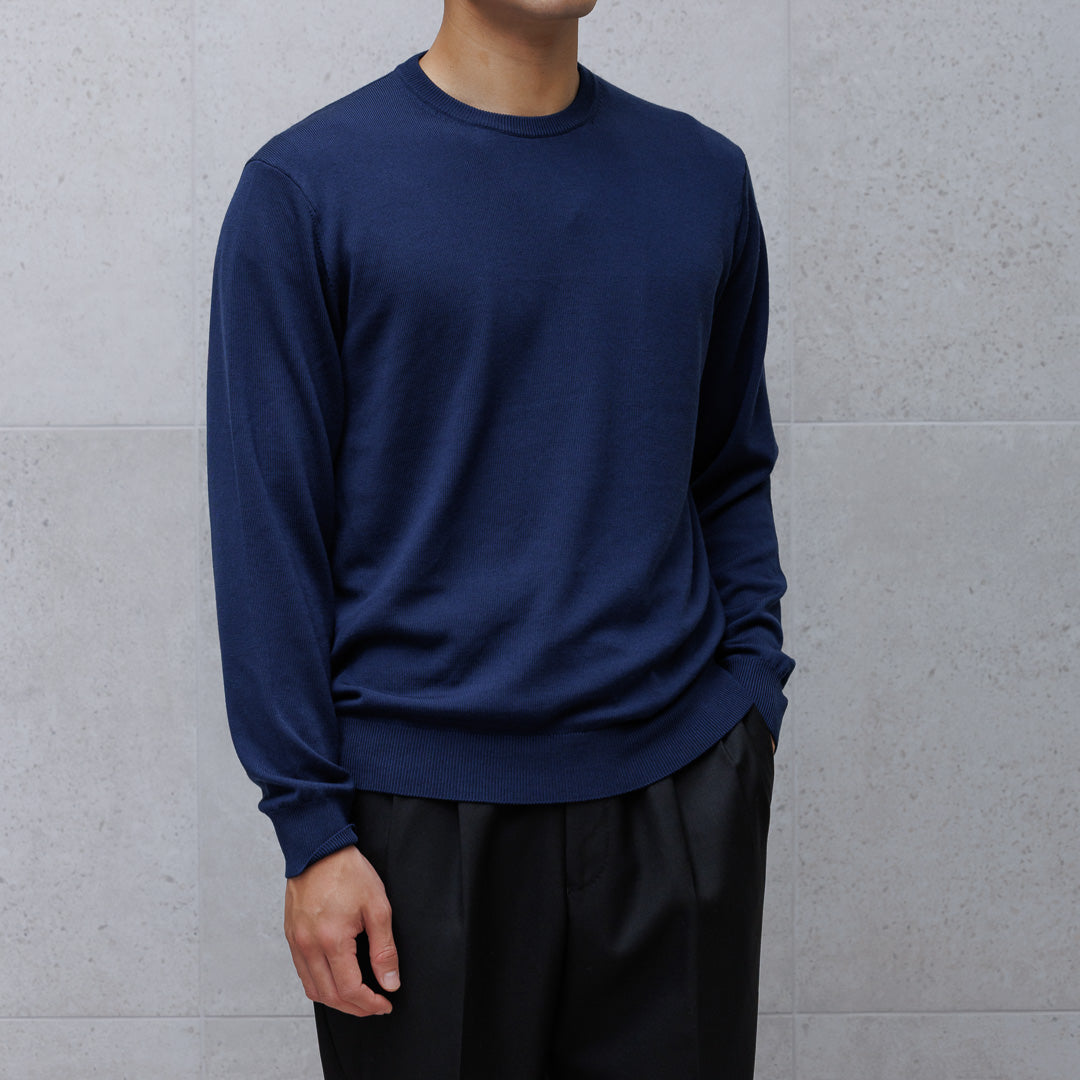 TECHWOOL🄬 Crew Neck Knit Color: Deep Blue