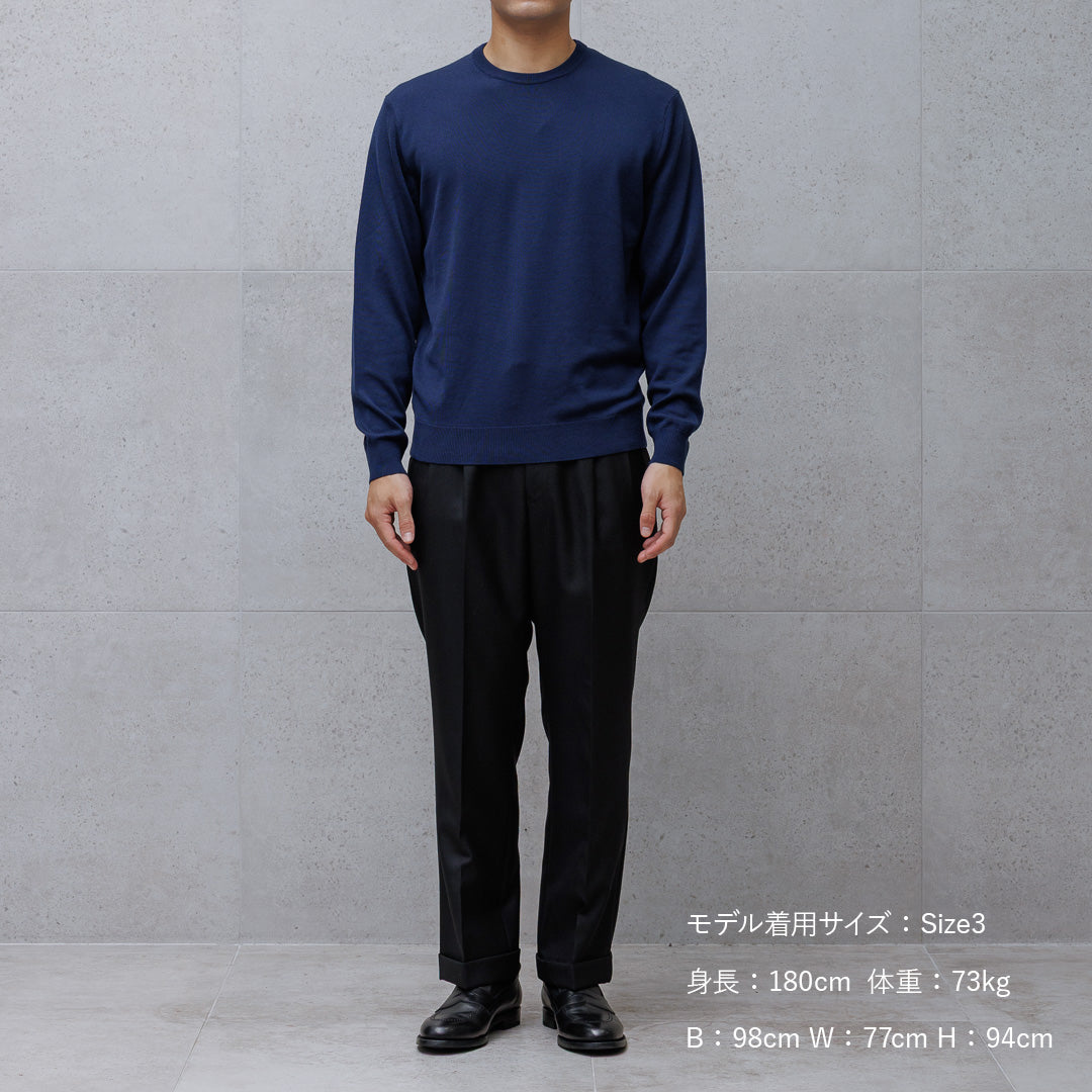 TECHWOOL🄬 Crew Neck Knit Color: Deep Blue