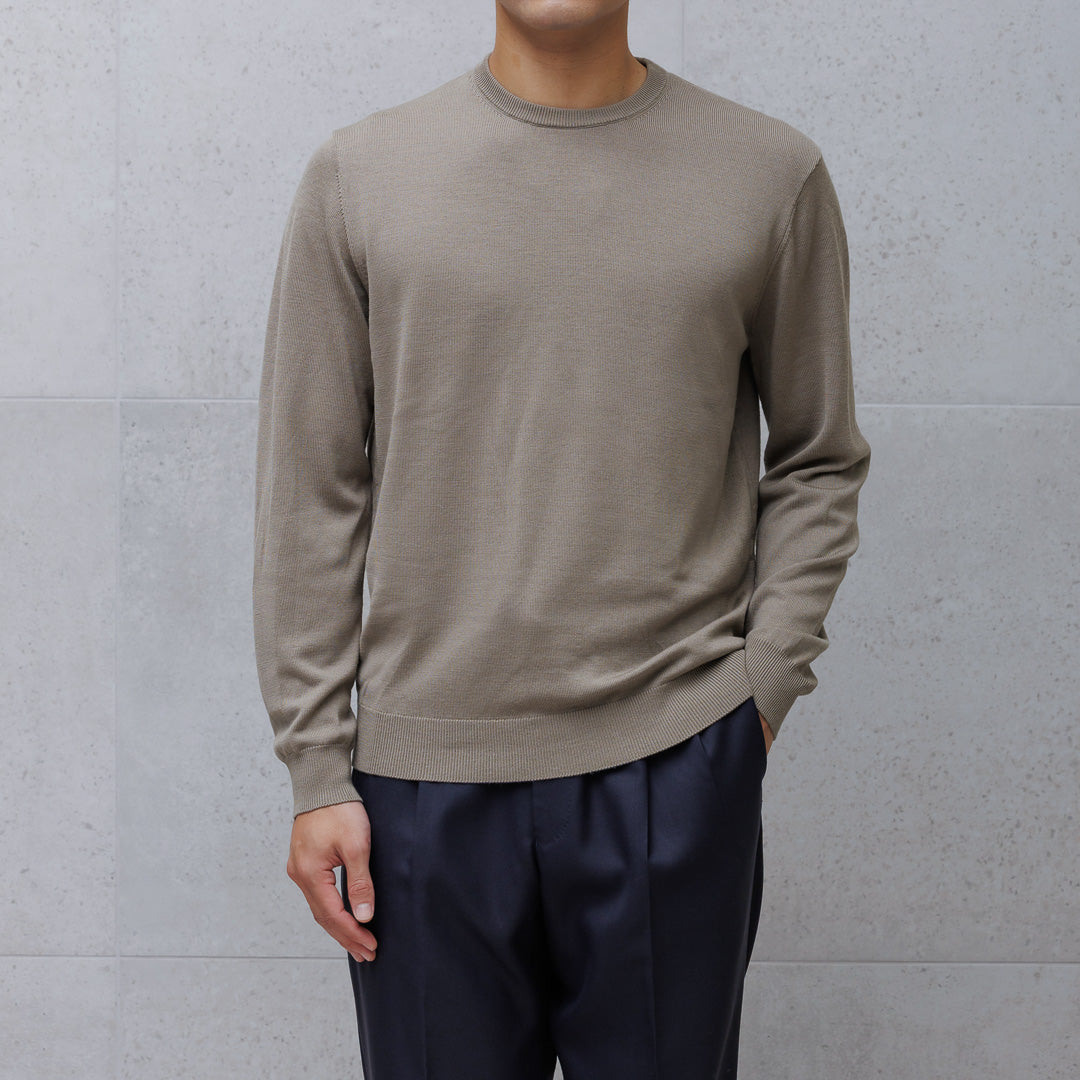 TECHWOOL🄬 Crew Neck Knit Color: Greige