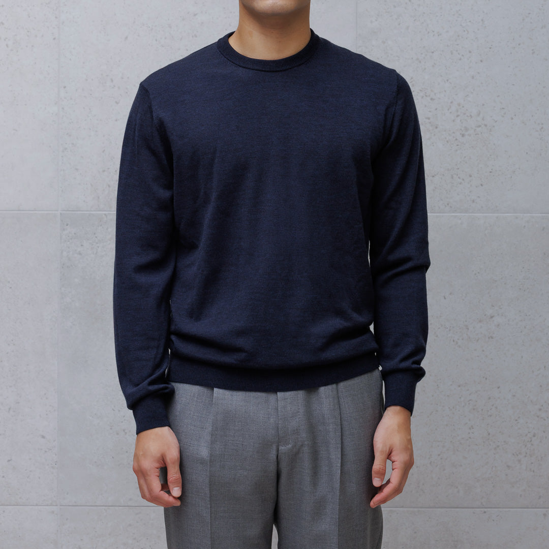 TECHWOOL🄬 Crew Neck Knit Color: Navy